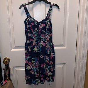 Navy flower print dress